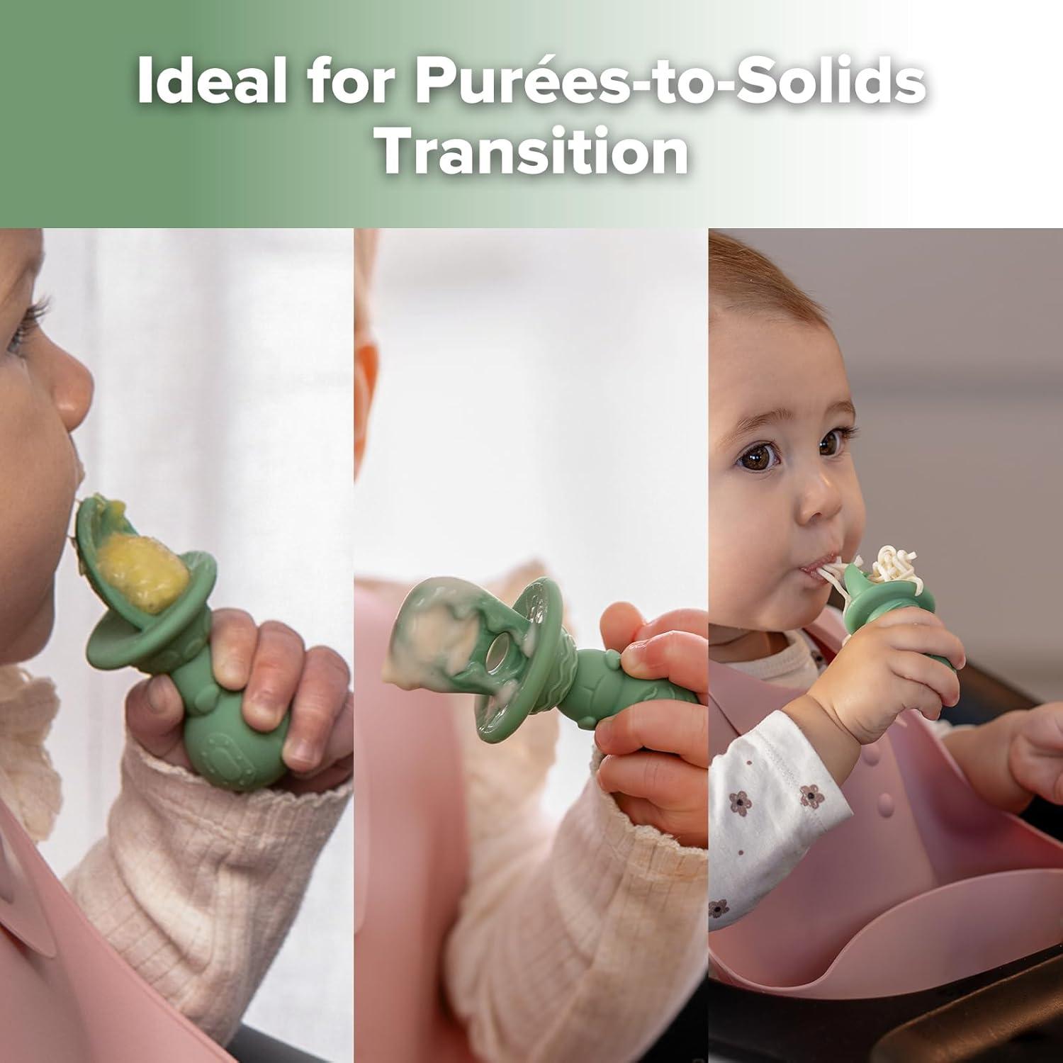 Juego de Cubiertos de Silicona Haakaa Astronauta 3 Piezas