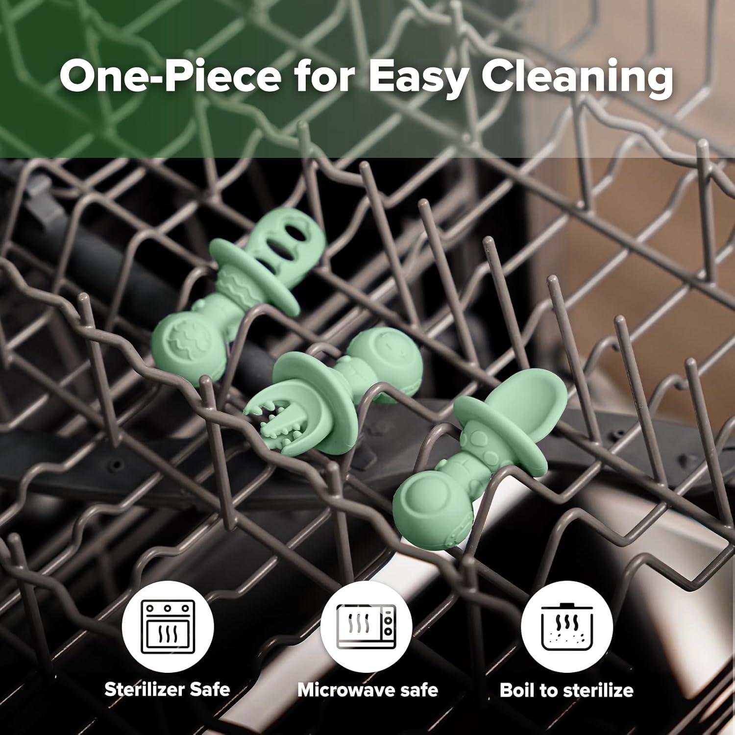 Juego de Cubiertos de Silicona Haakaa Astronauta 3 Piezas