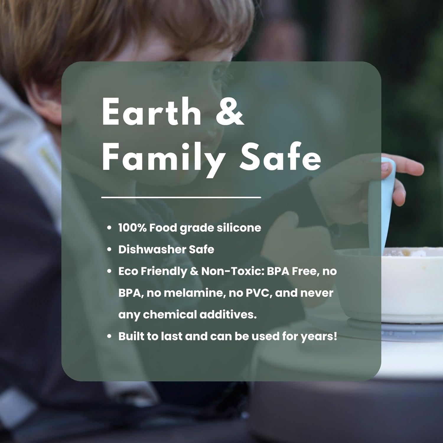 Cucharas de Silicona Miniware para Bebés 6 Meses - Ecoamigables