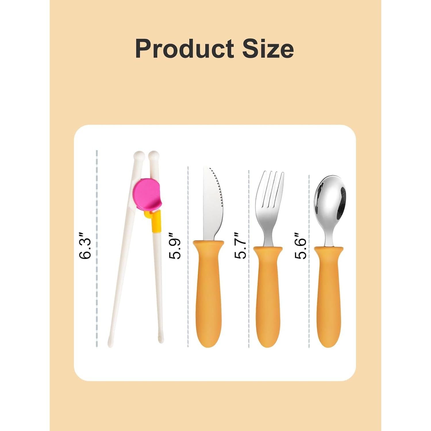 Utensilios para Niños BOVELLA - Set 4 Piezas Acero Inoxidable