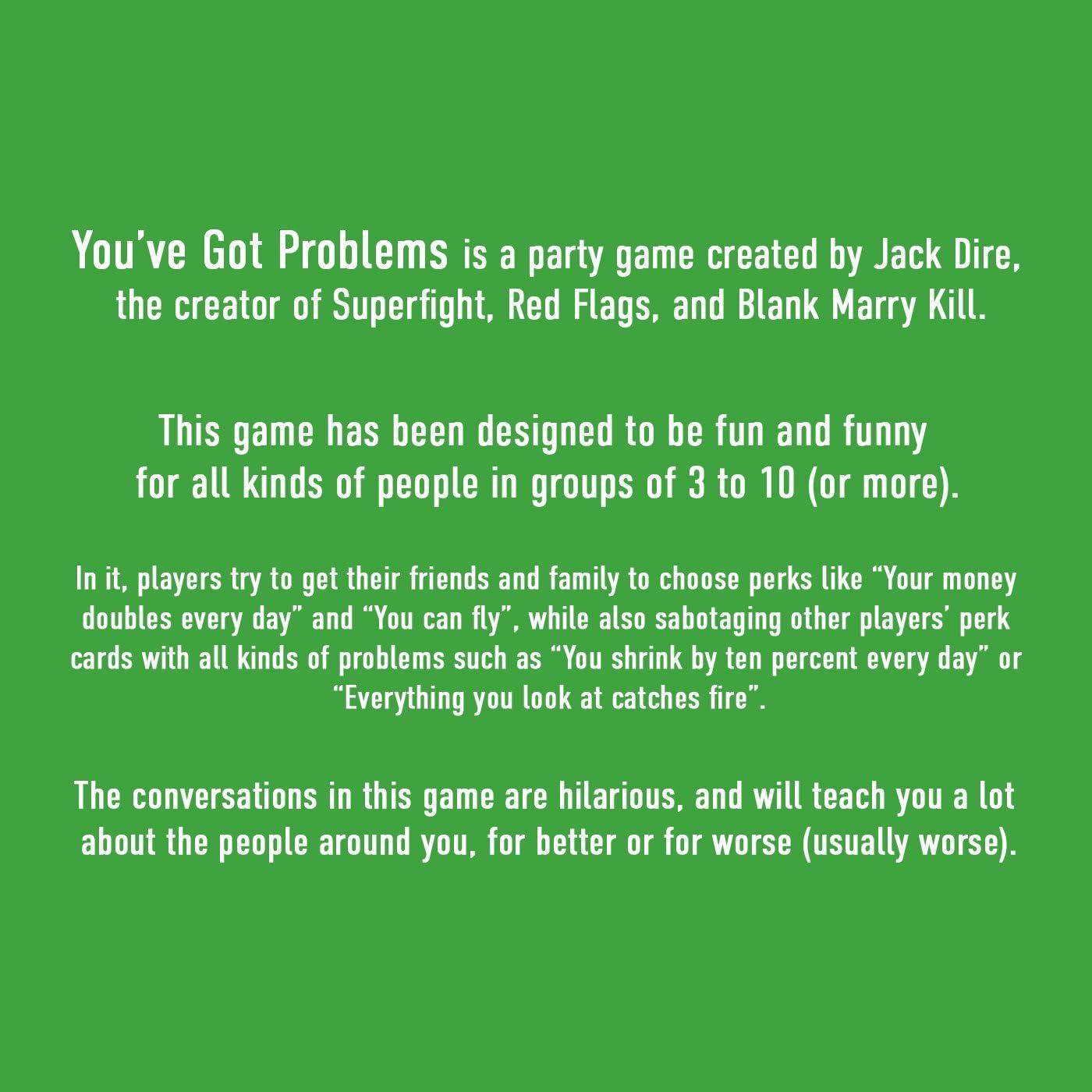 Juego de Cartas Tienes Problemas | Jack Dire | 500 Cartas