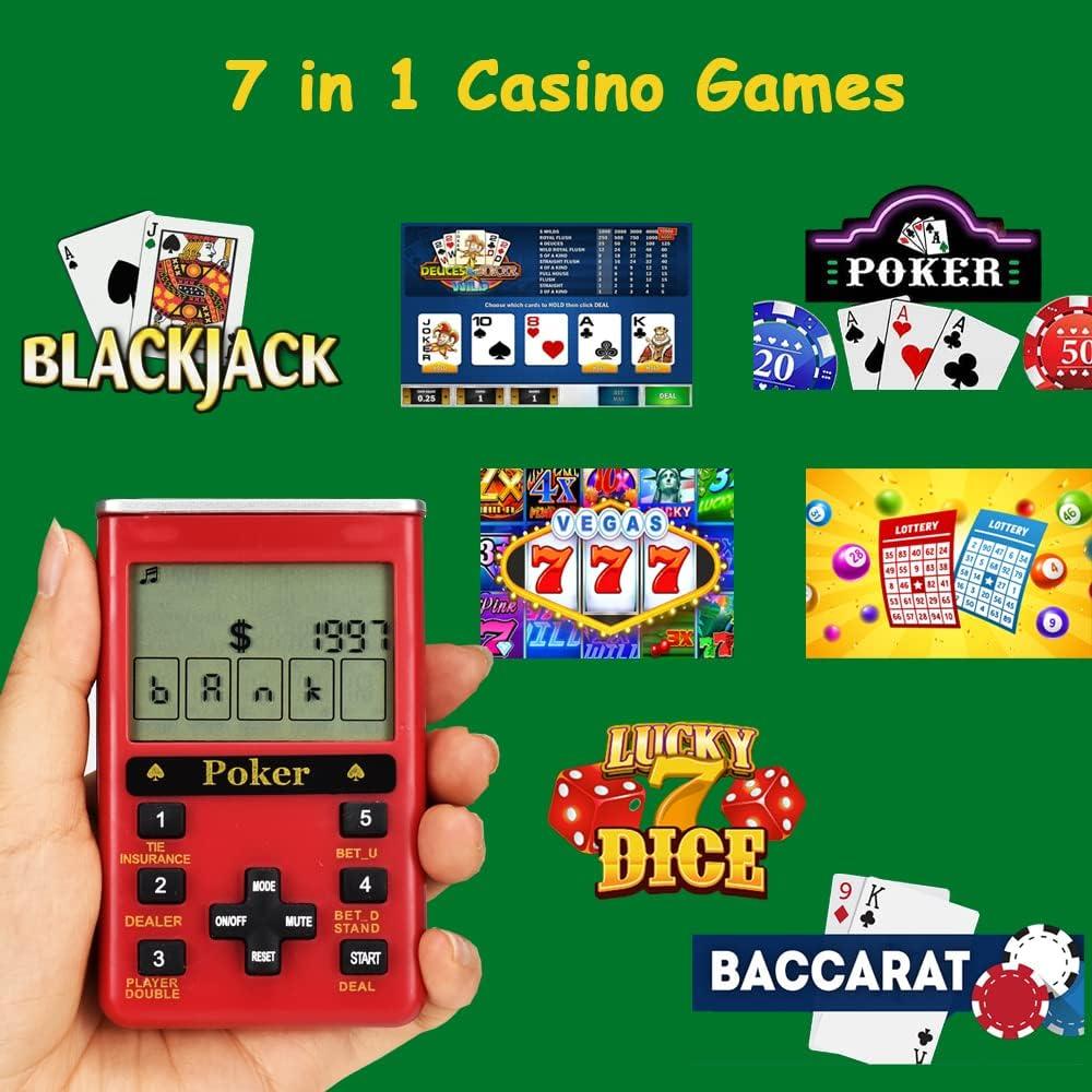 Juego de Casino Portátil 7 en 1 Like Electronic - LED Rojo