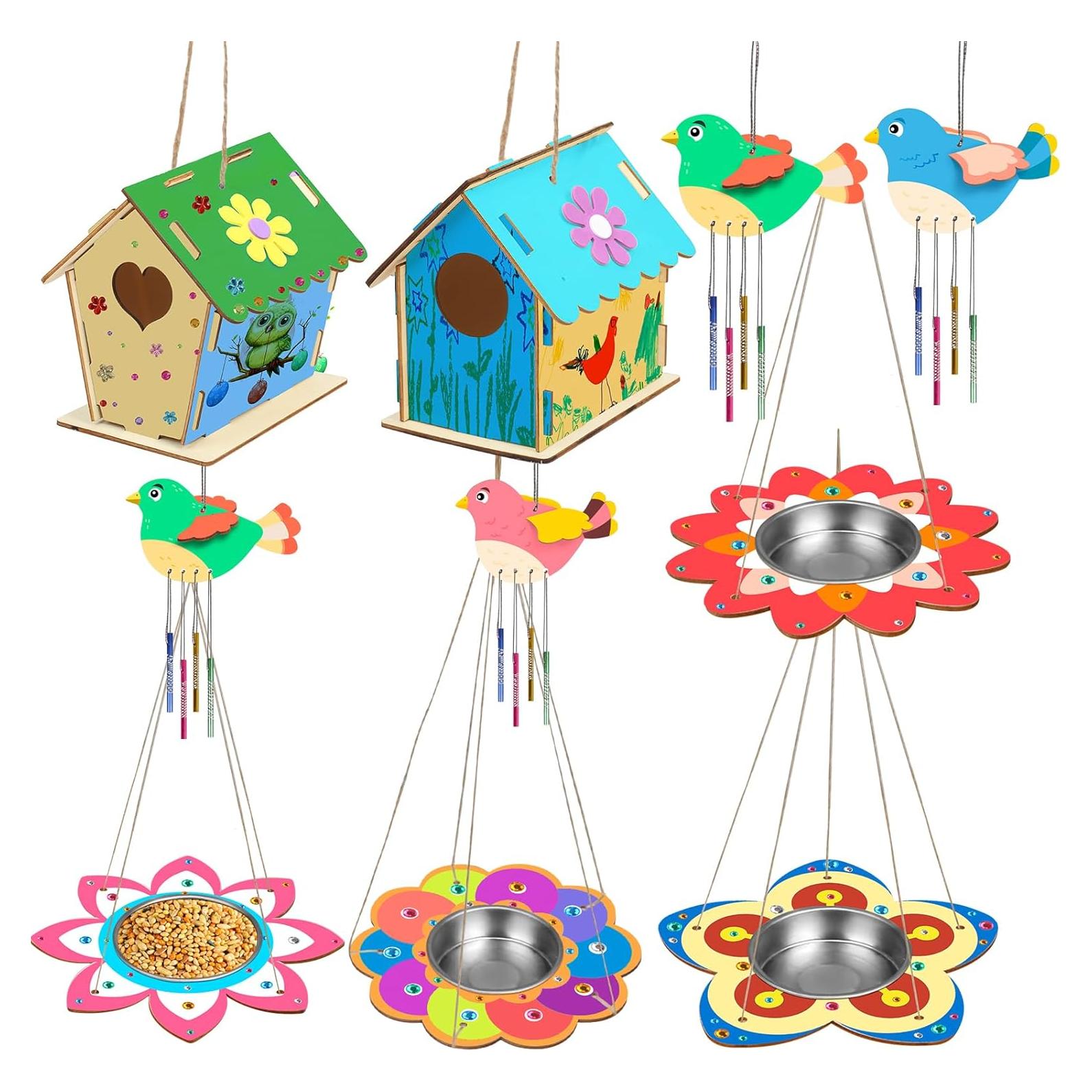 Kit de Manualidades Fennoral Casa de Pájaros Madera 12 Piezas