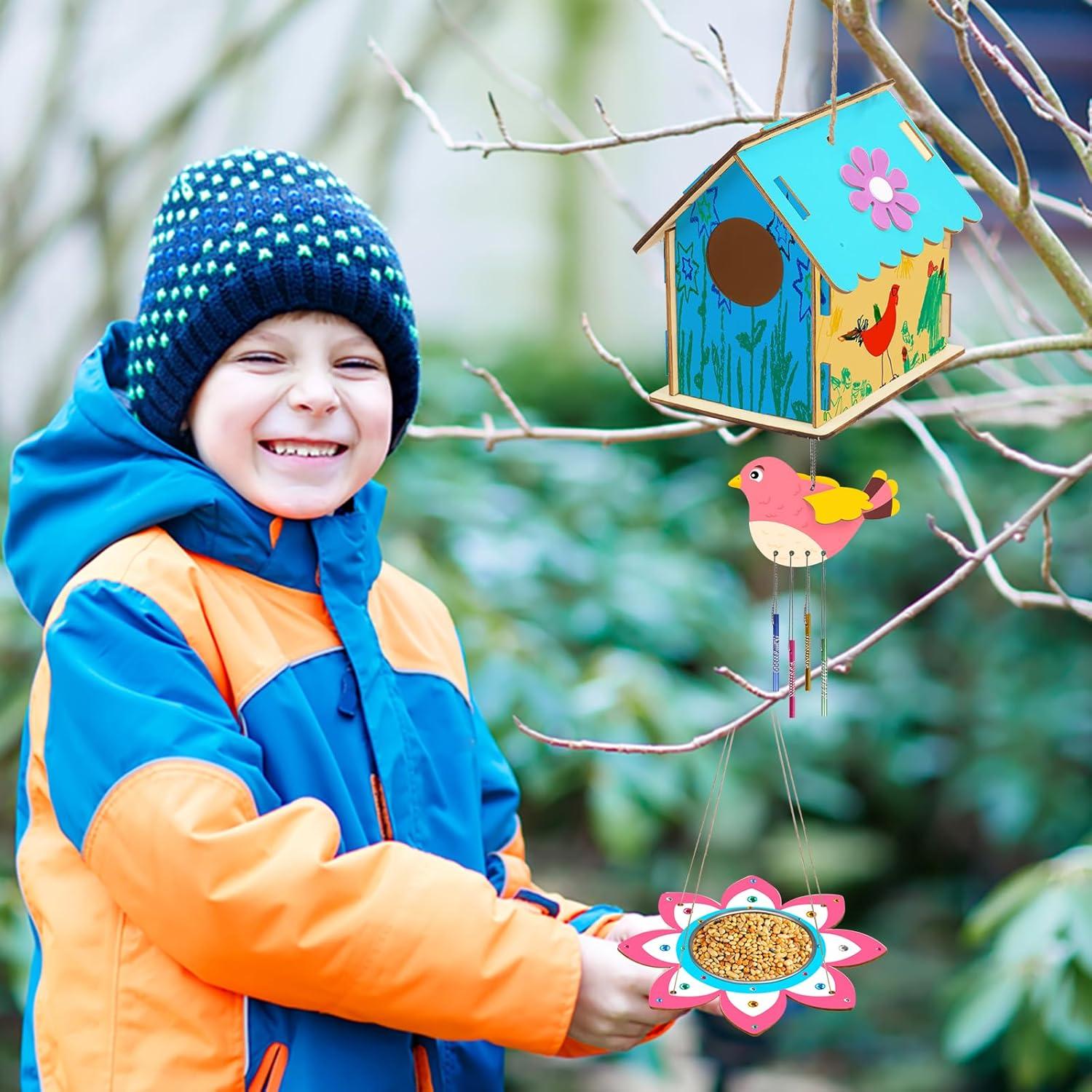 Kit de Manualidades Fennoral Casa de Pájaros Madera 12 Piezas