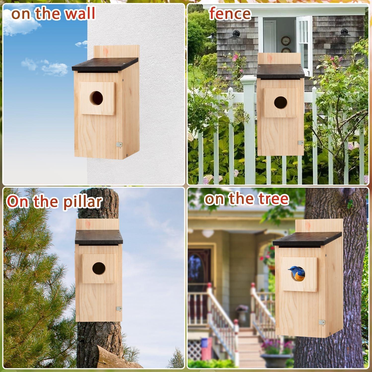 Kit Casa para Aves DIY Eyrizon de Madera de Cedro con Protector