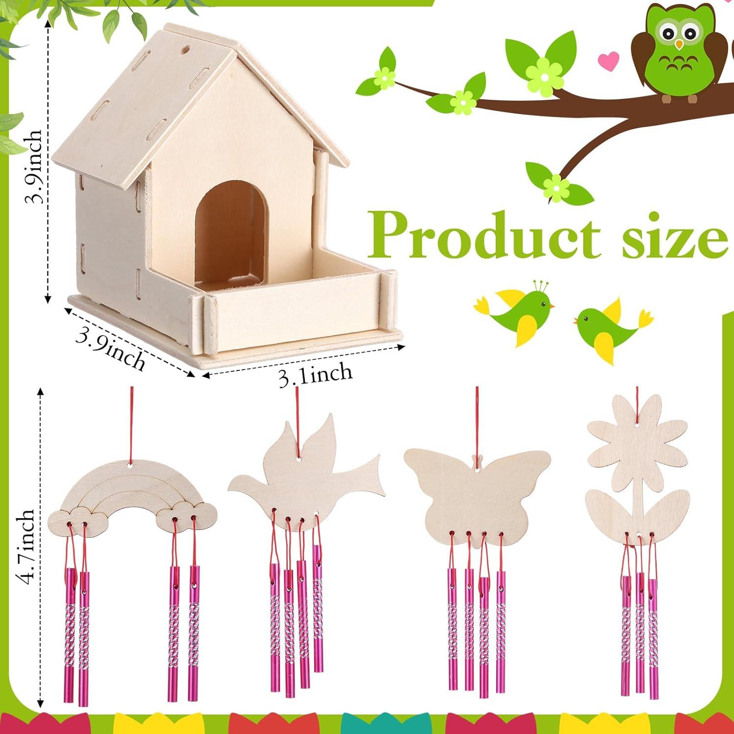 Kit de Manualidades Feifeiya: 12 Casas de Pájaros para Pintar