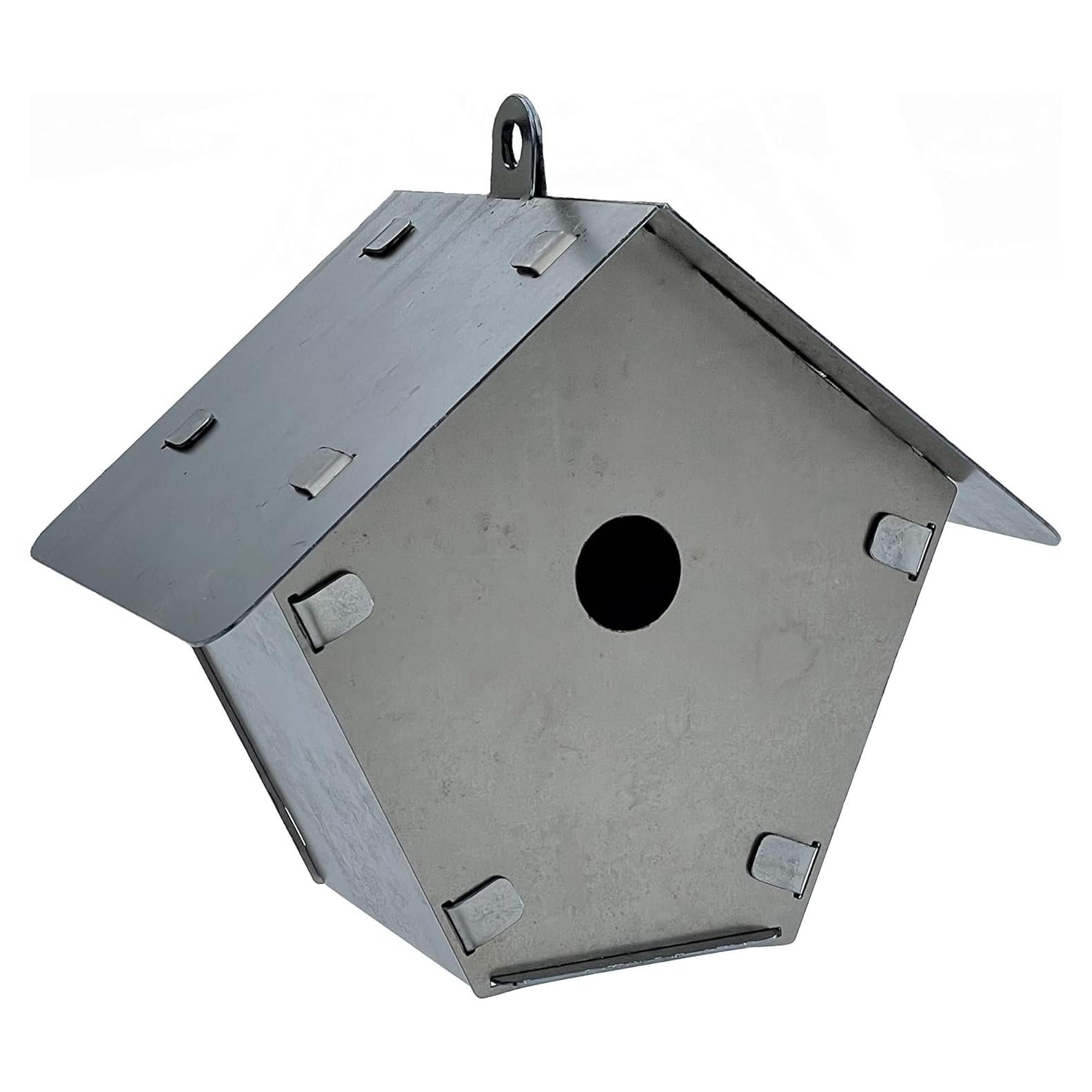 Kit Casa para Aves de Metal DIY - 7 Piezas, 16.5x21.5 cm