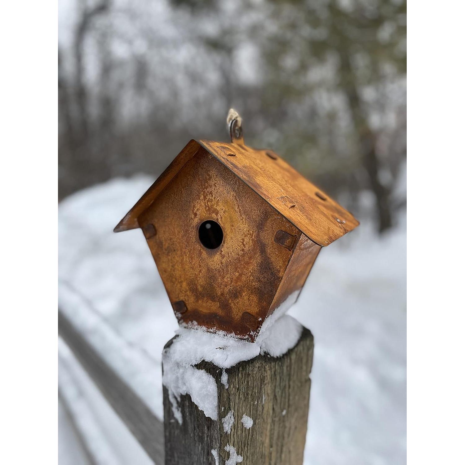 Kit Casa para Aves de Metal DIY - 7 Piezas, 16.5x21.5 cm