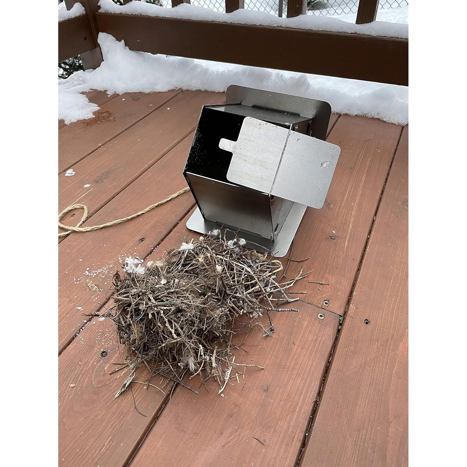 Kit Casa para Aves de Metal DIY - 7 Piezas, 16.5x21.5 cm