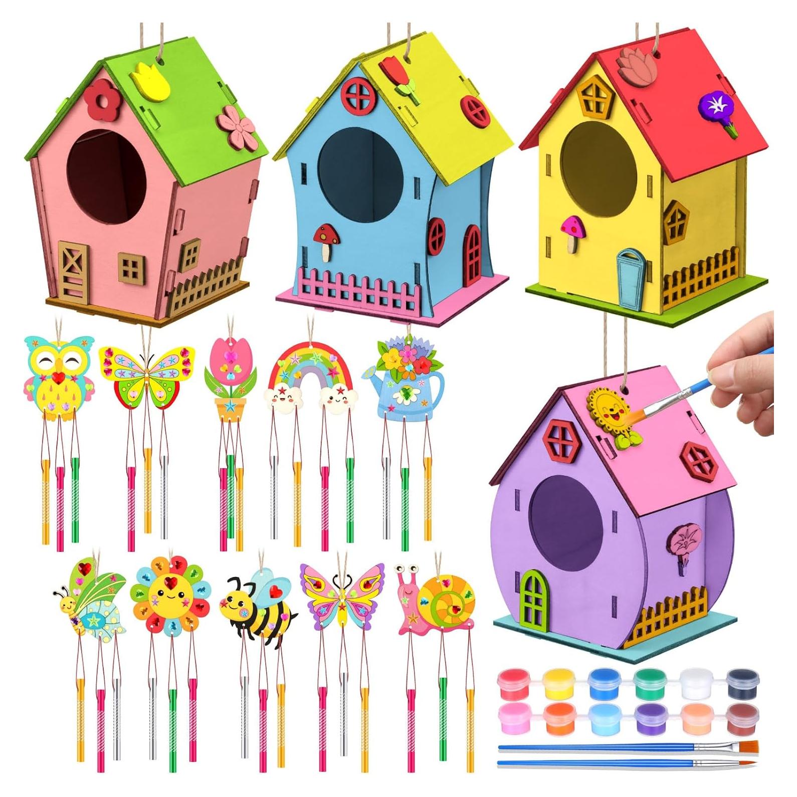 Kit de Manualidades de Casa de Pájaros VioraWhite 14 Piezas