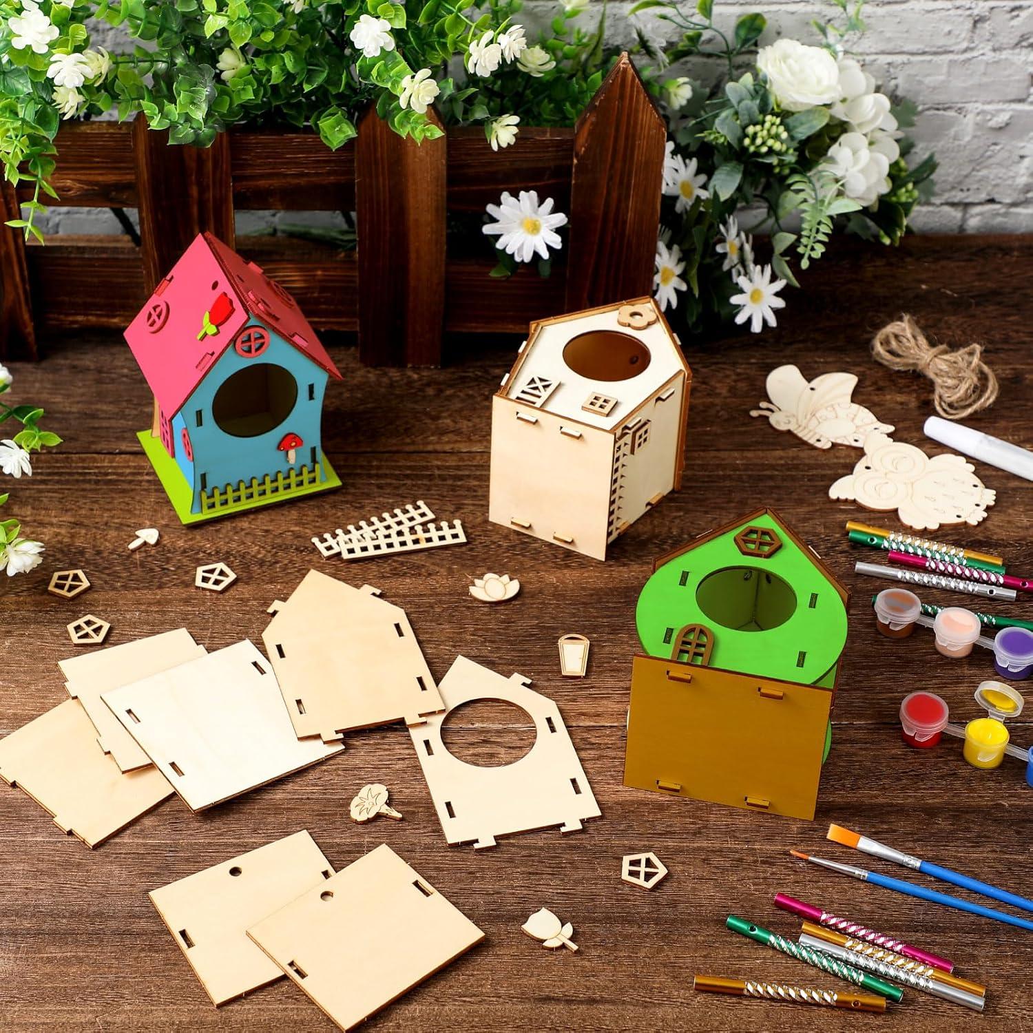 Kit de Manualidades de Casa de Pájaros VioraWhite 14 Piezas