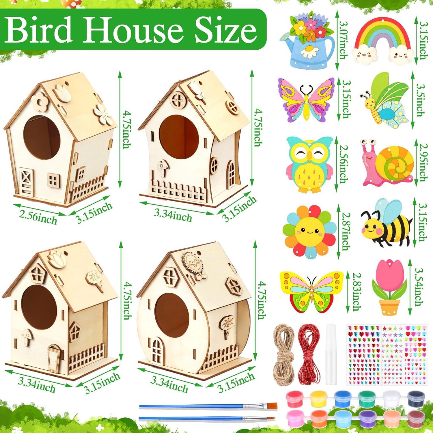 Kit de Manualidades de Casa de Pájaros VioraWhite 14 Piezas