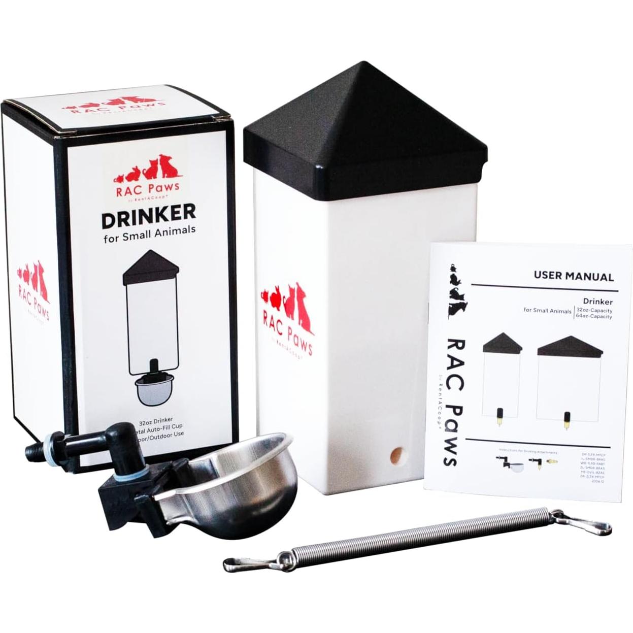 Botella de Agua No-Goteo RentACoop 32oz para Mascotas Pequeñas