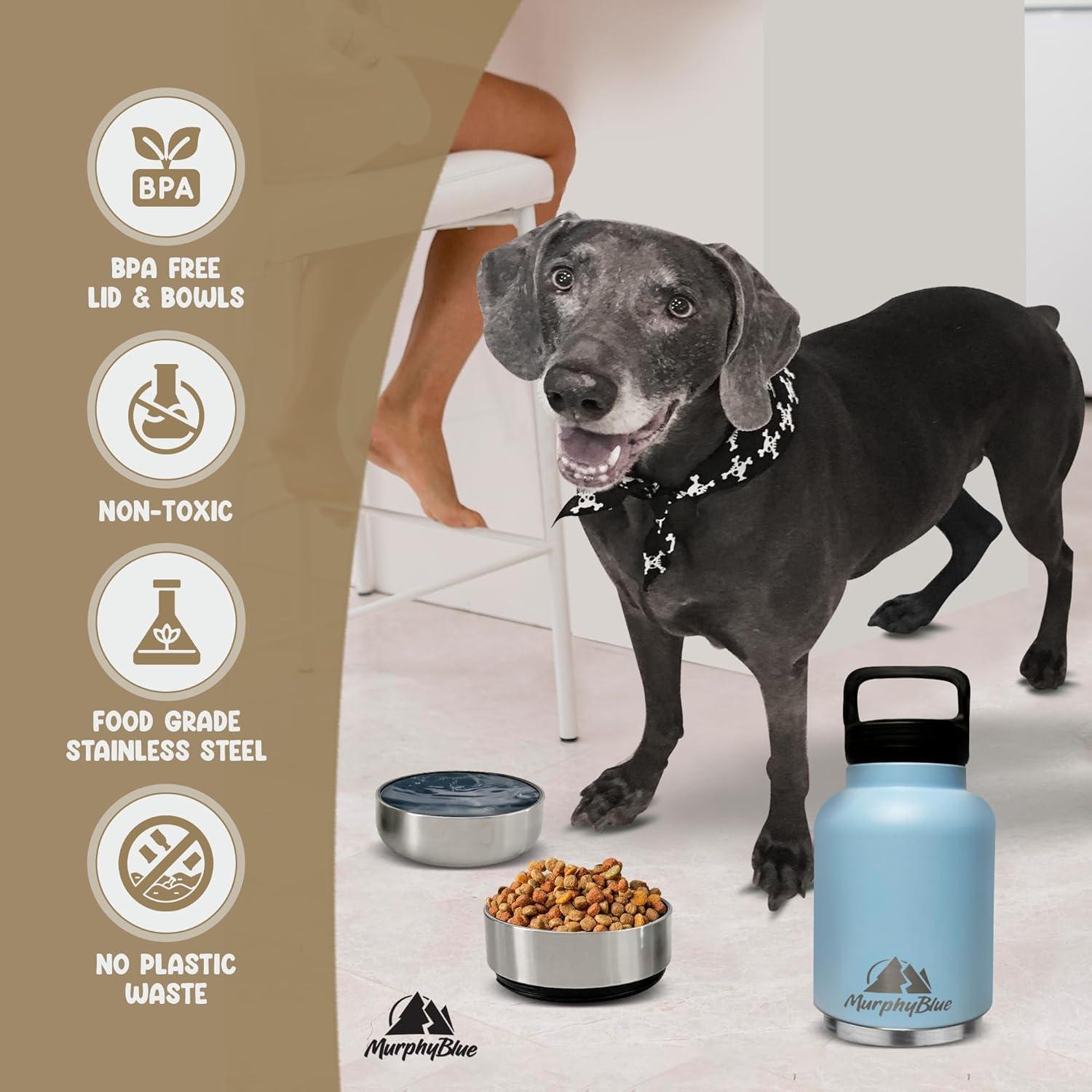 Botella de Agua para Perros MurphyBlue 0.95 L Acero Inoxidable
