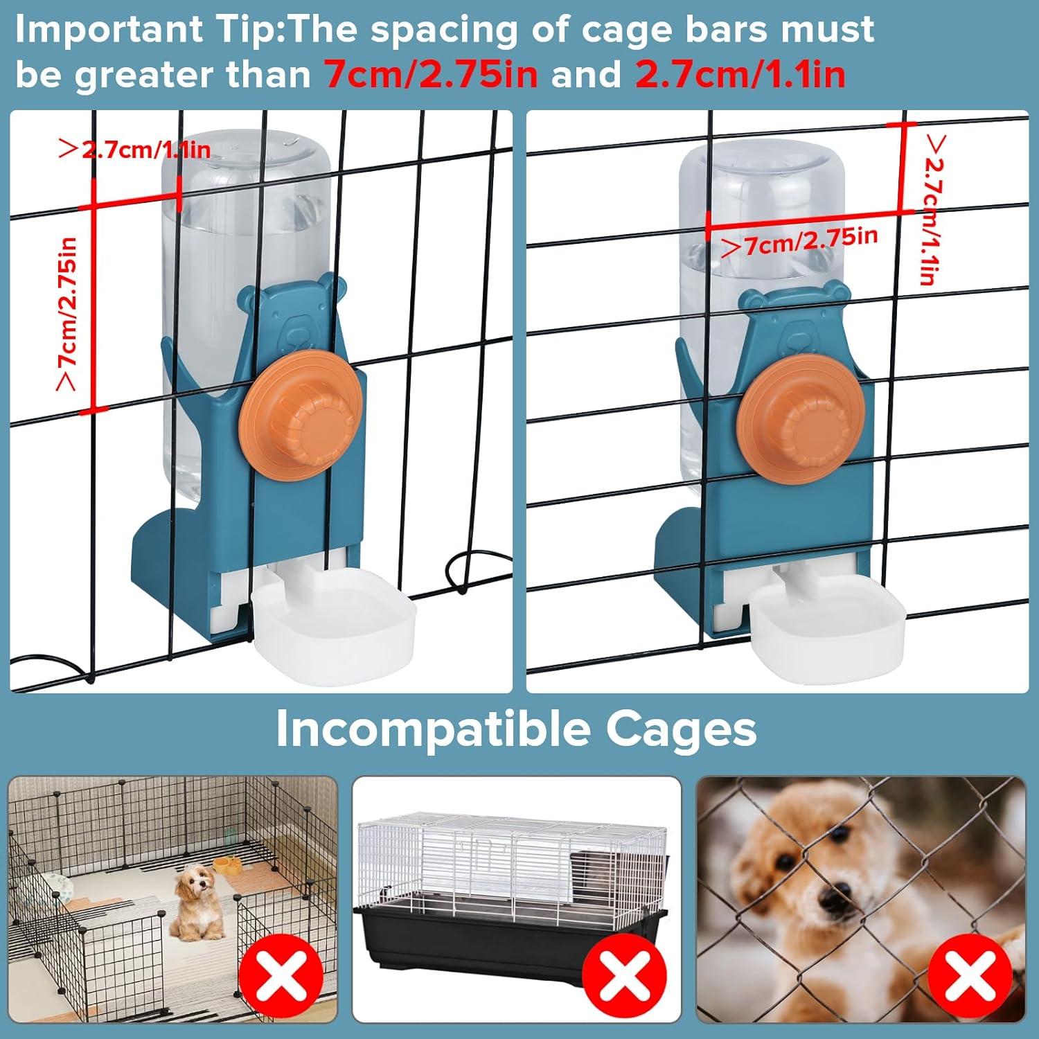 Botella de Agua para Mascotas Kenond 500 ml, Dispensador Automático