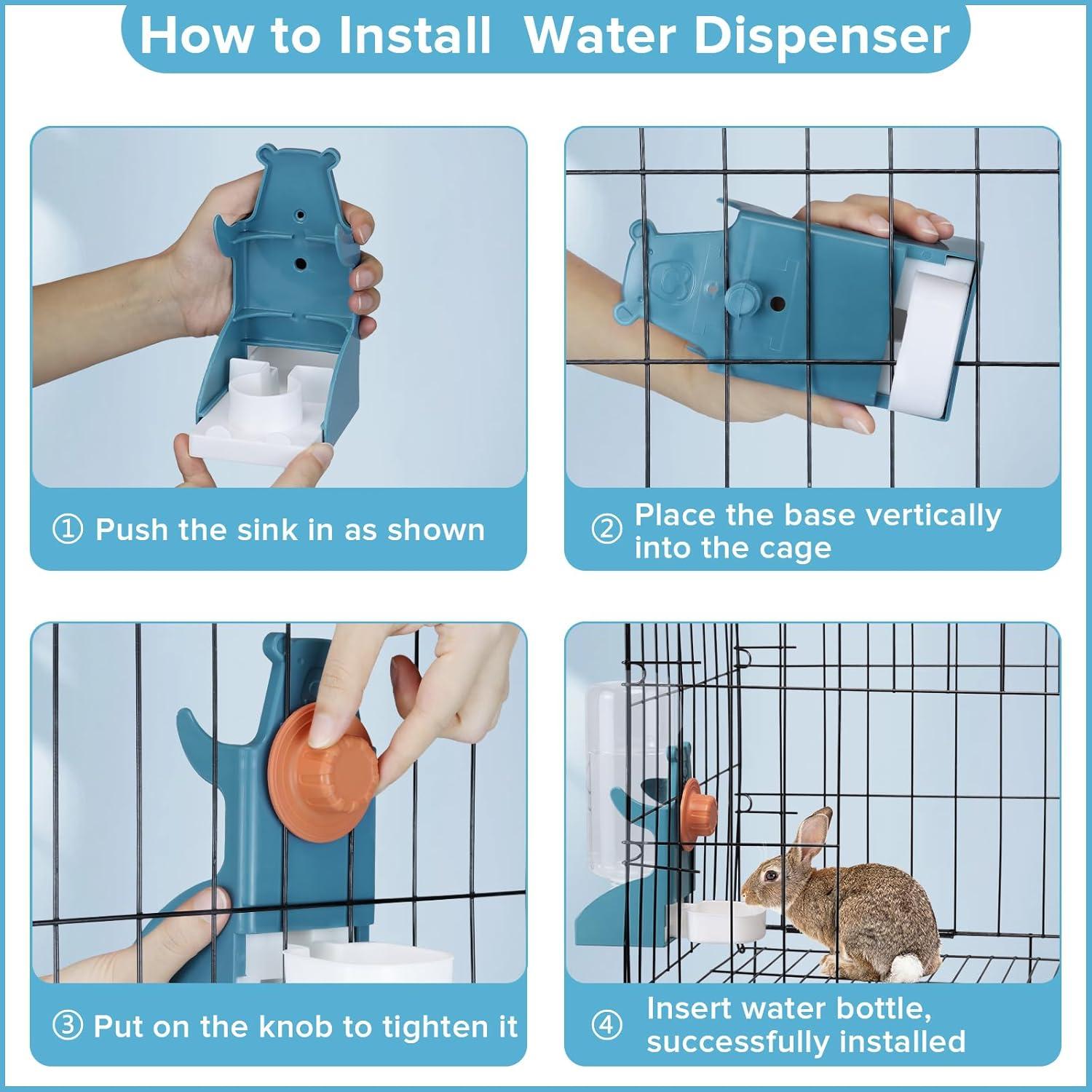 Botella de Agua para Mascotas Kenond 500 ml, Dispensador Automático