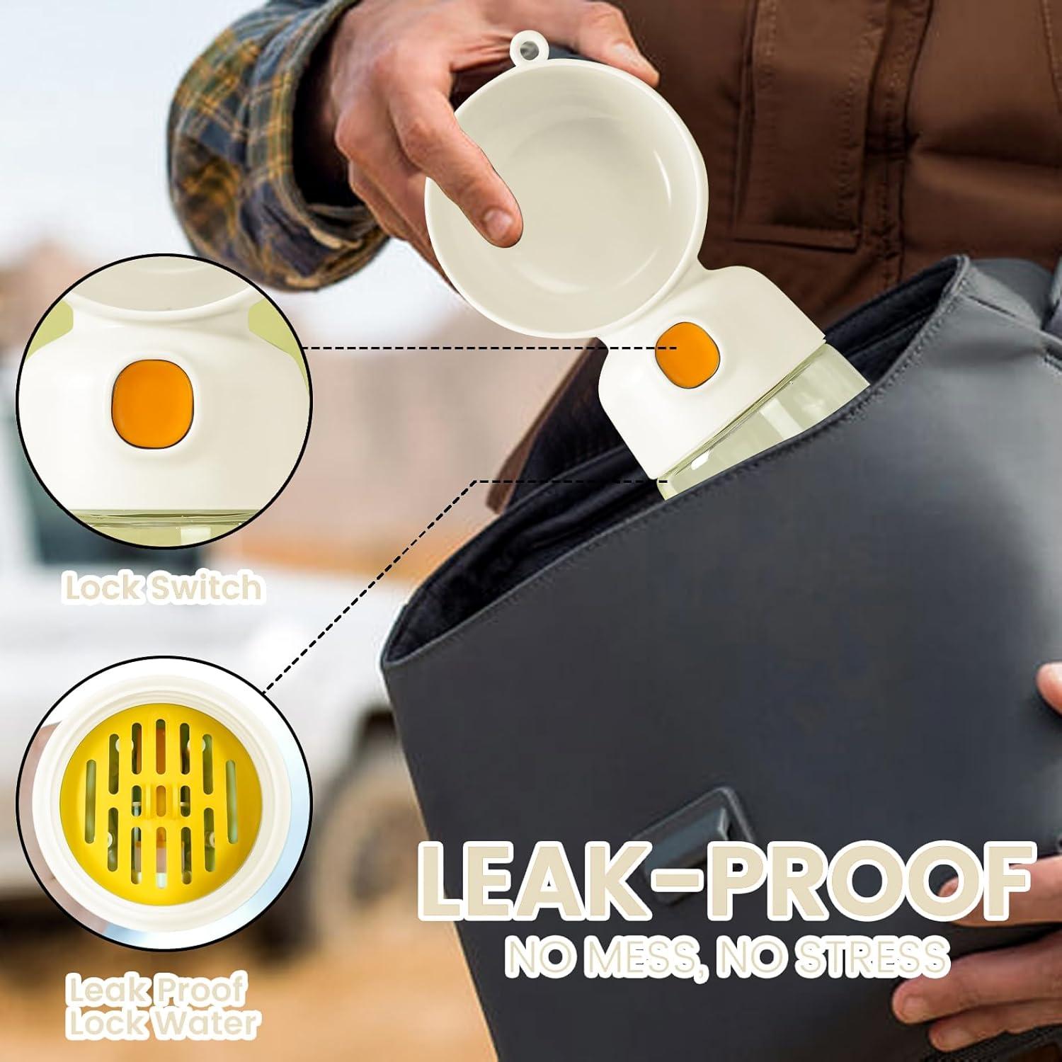 Botella de Agua Portátil para Perros FEINIUPET 565ml Blanca