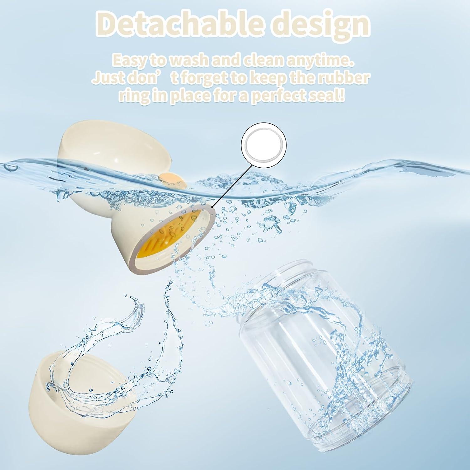 Botella de Agua Portátil para Perros FEINIUPET 565ml Blanca