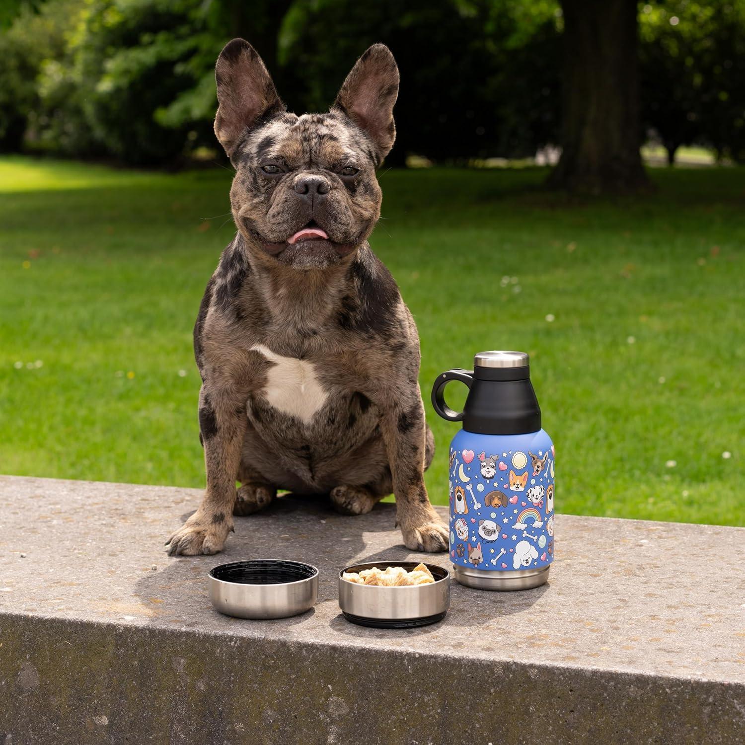 Botella de Agua para Perros Pet2Go 32oz con Cuencos Desmontables