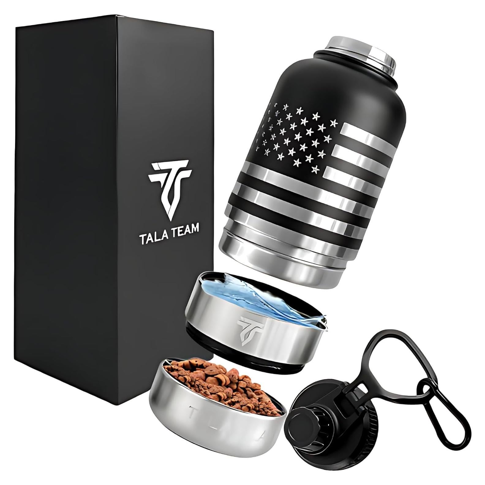 Botella de Agua Aislada para Perros CHENGDU 0.95L con Cuencos