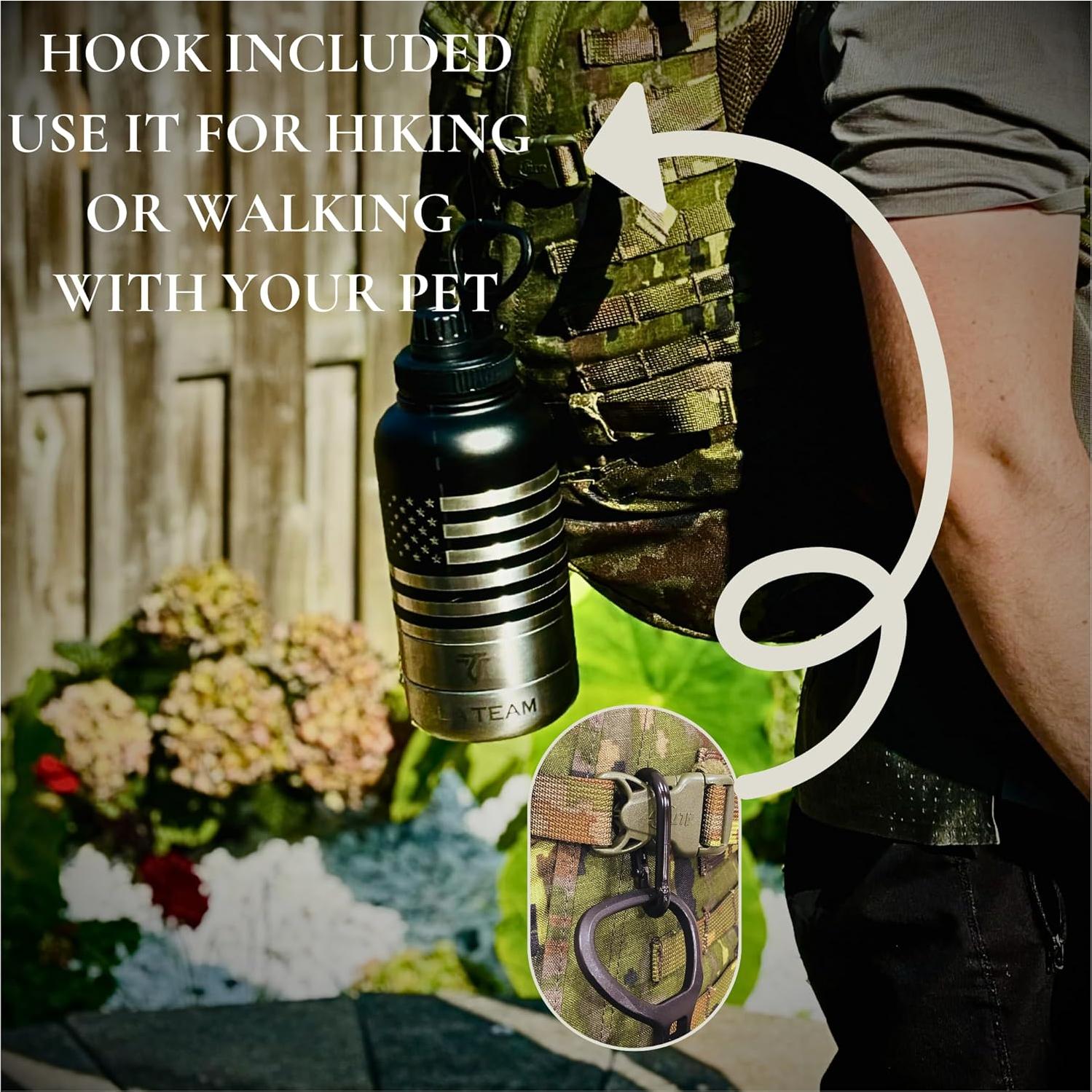 Botella de Agua Aislada para Perros CHENGDU 0.95L con Cuencos