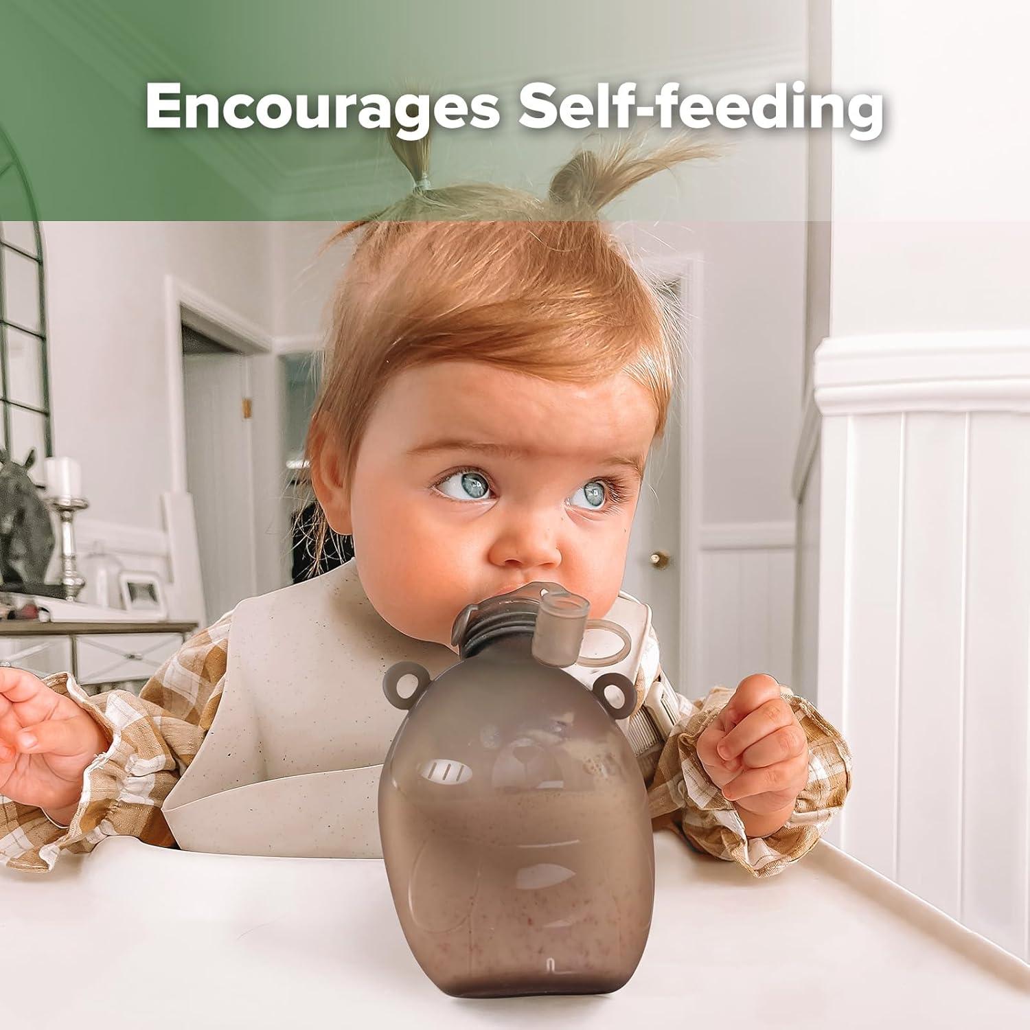 Bolsa de Silicona Reutilizable Haakaa Happii Bear 170g - 2 Unidades