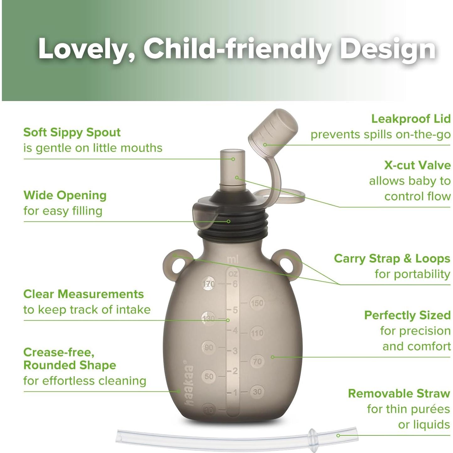 Bolsa de Silicona Reutilizable Haakaa Happii Bear 170g - 2 Unidades