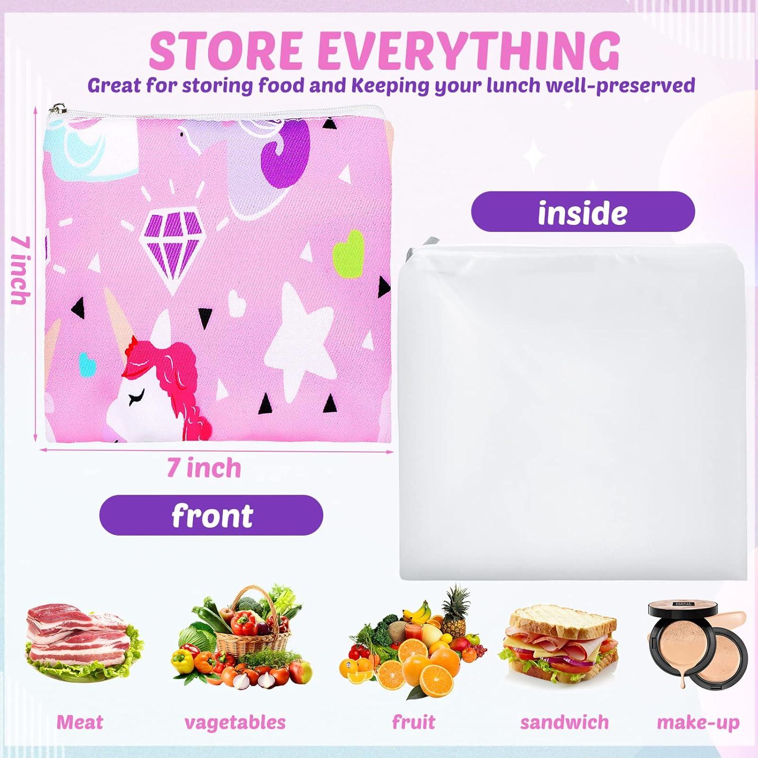 6 Bolsas Reutilizables para Snacks Chumia 18x18 cm Cartoon