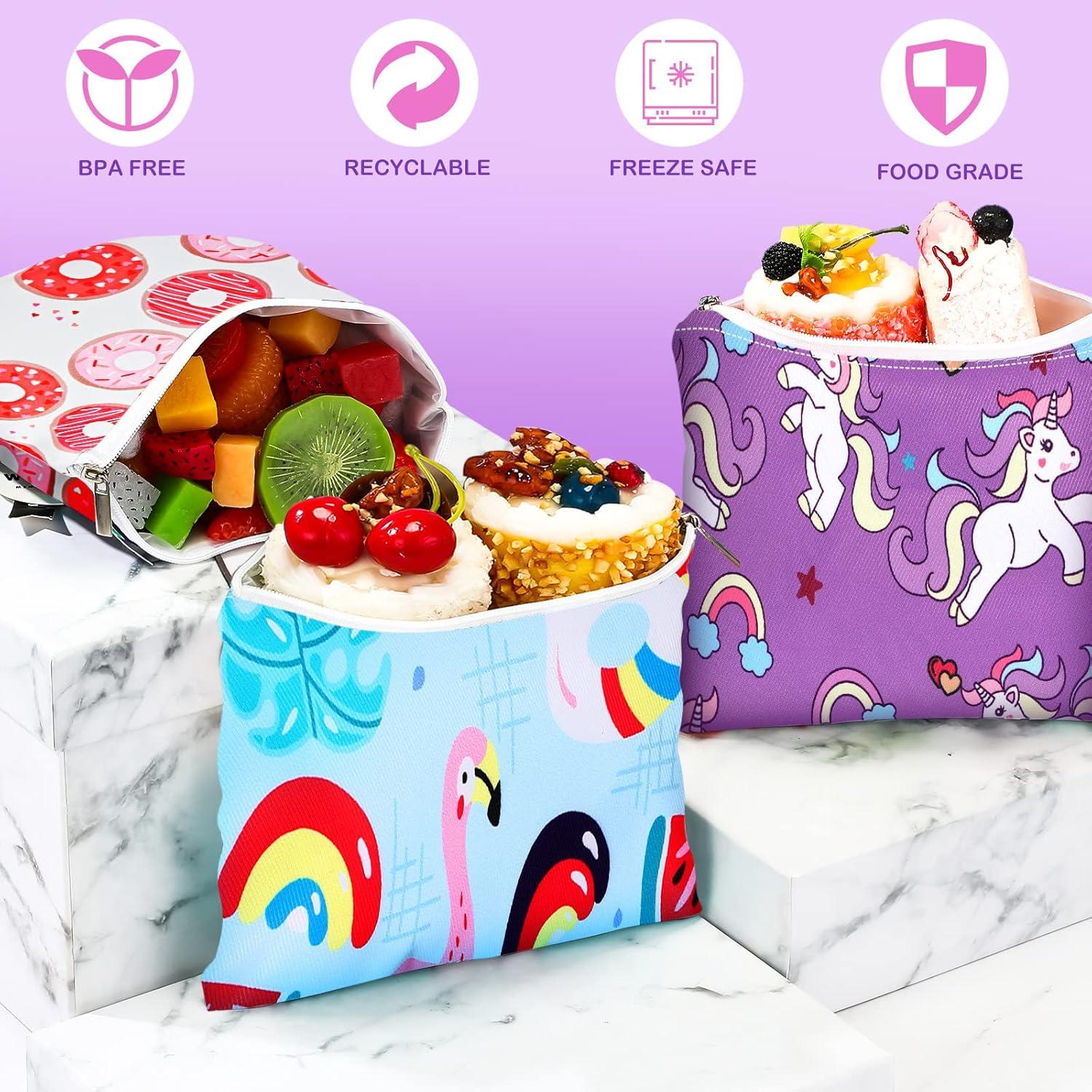 6 Bolsas Reutilizables para Snacks Chumia 18x18 cm Cartoon