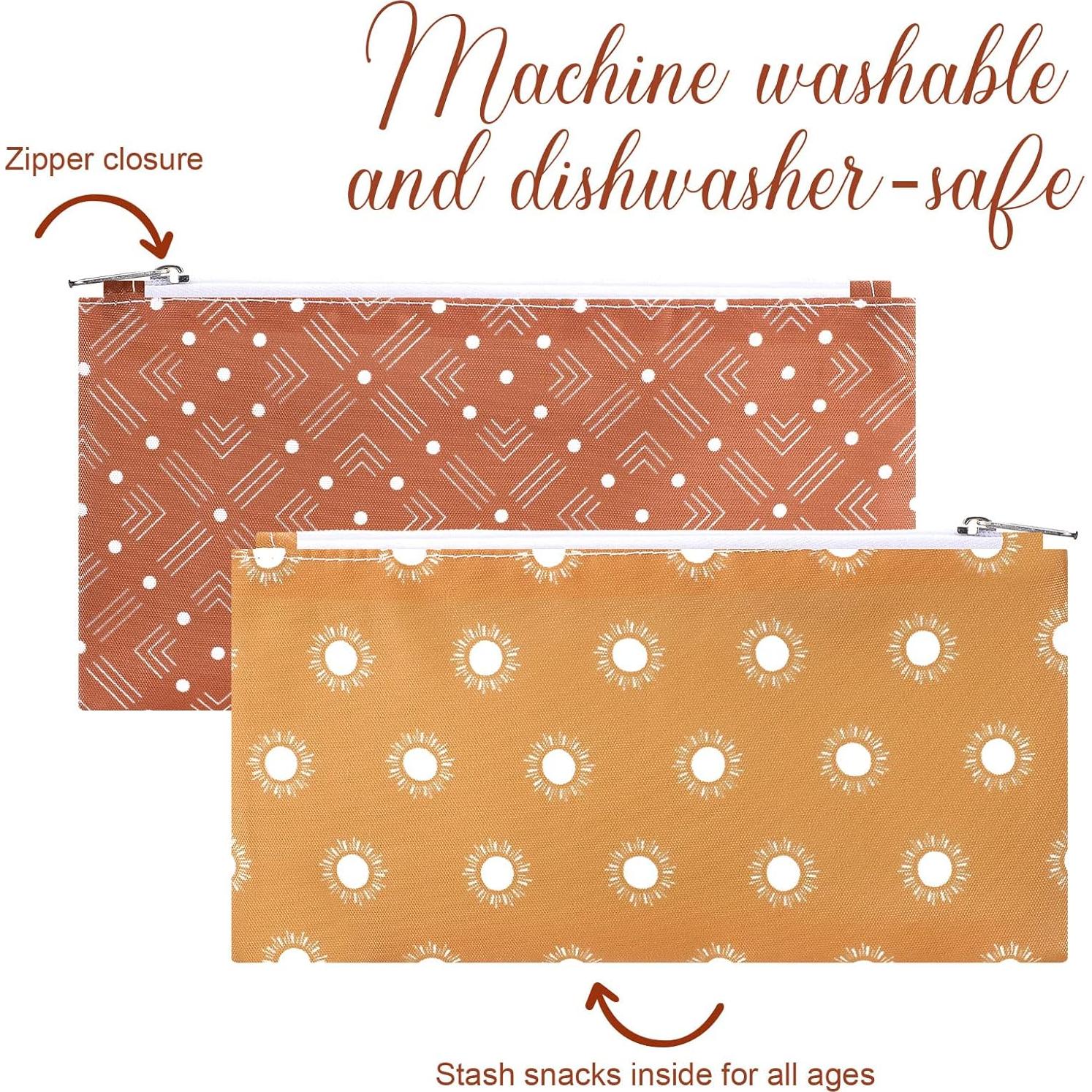 6 Bolsas Reutilizables Oudain para Snacks y Sándwiches 9x18cm