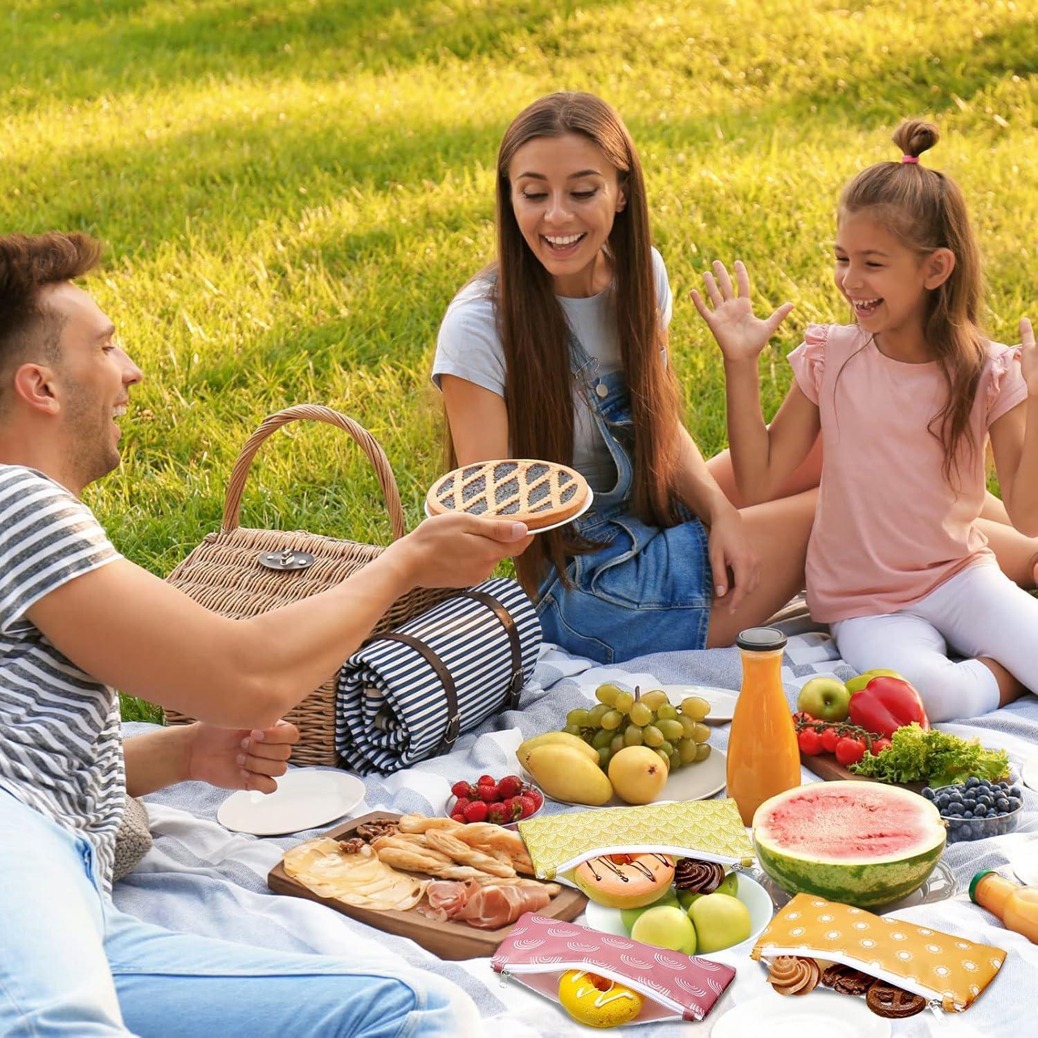 6 Bolsas Reutilizables Oudain para Snacks y Sándwiches 9x18cm