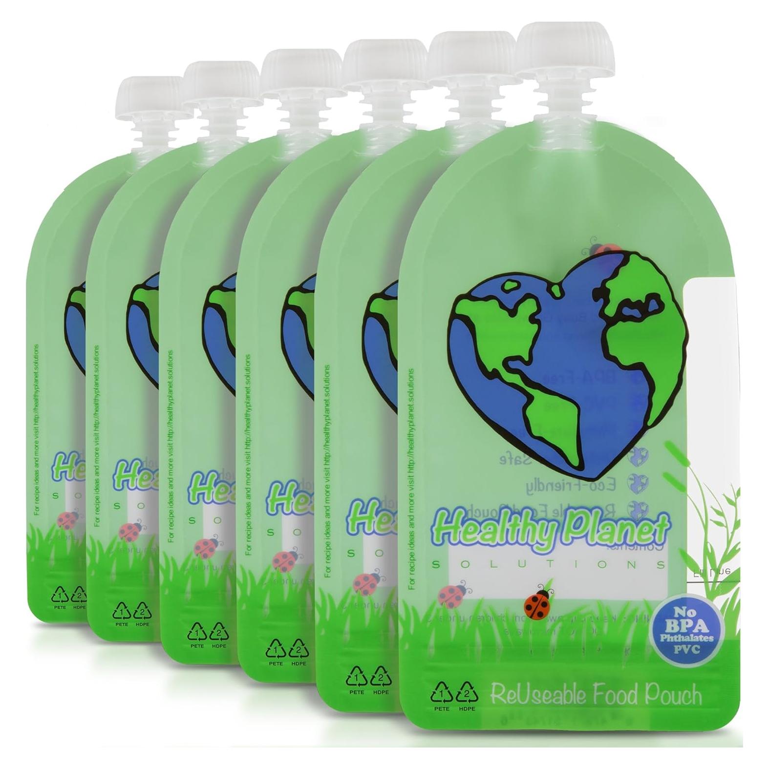 Bolsas de Comida Reutilizables Healthy Planet 6 Unidades 1.7L