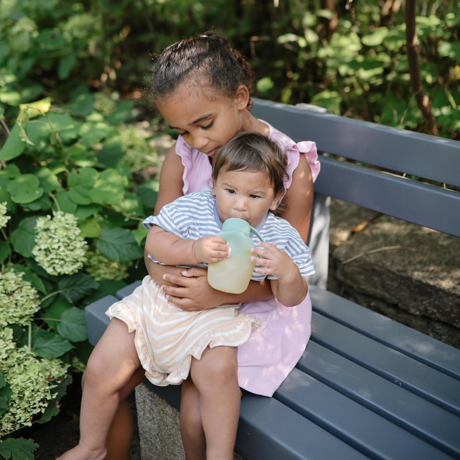 Bolsas de Puré de Silicona Mushie 2-Pack 147.86 mL Azul