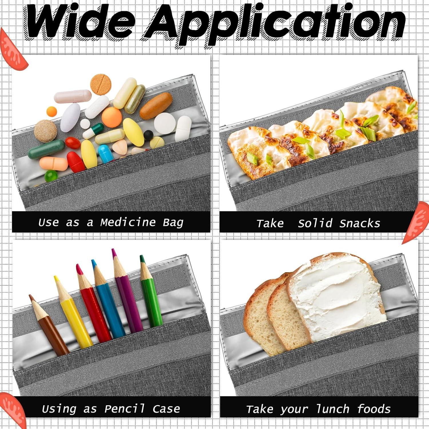 Set de 3 Bolsas de Sándwich Reutilizables Qinyoung Gris Claro