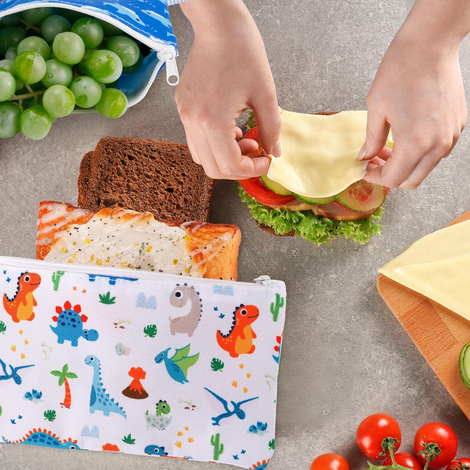 6 Bolsas de Snack Reutilizables Yaomiao 17.78x10.16cm Caricatura