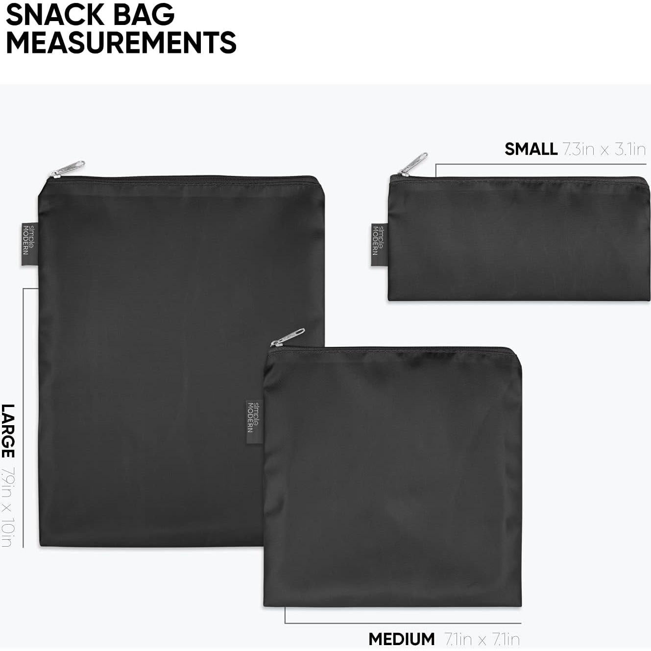 Bolsas de Snack Reutilizables Simple Modern Ellie 3 Pzs Marvel