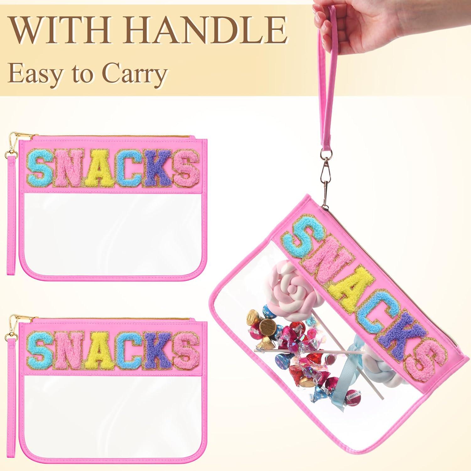 Bolsas de Snack Transparentes Abbylike 12 Pcs Rosa 30x22cm