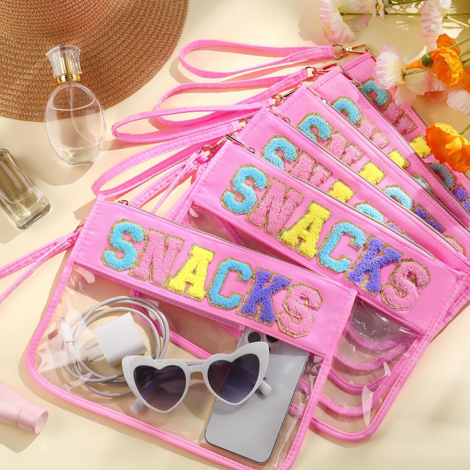 Bolsas de Snack Transparentes Abbylike 12 Pcs Rosa 30x22cm