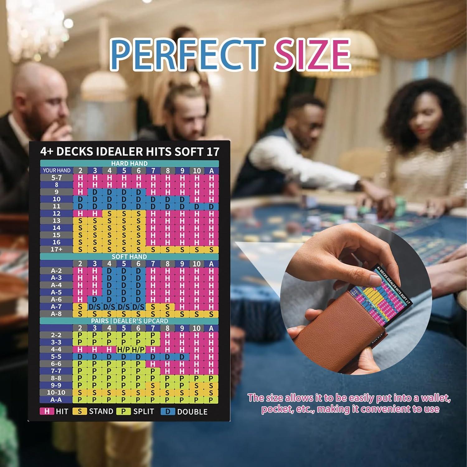 Tarjeta de Estrategia de Blackjack HuanRanYo - Acero Inoxidable