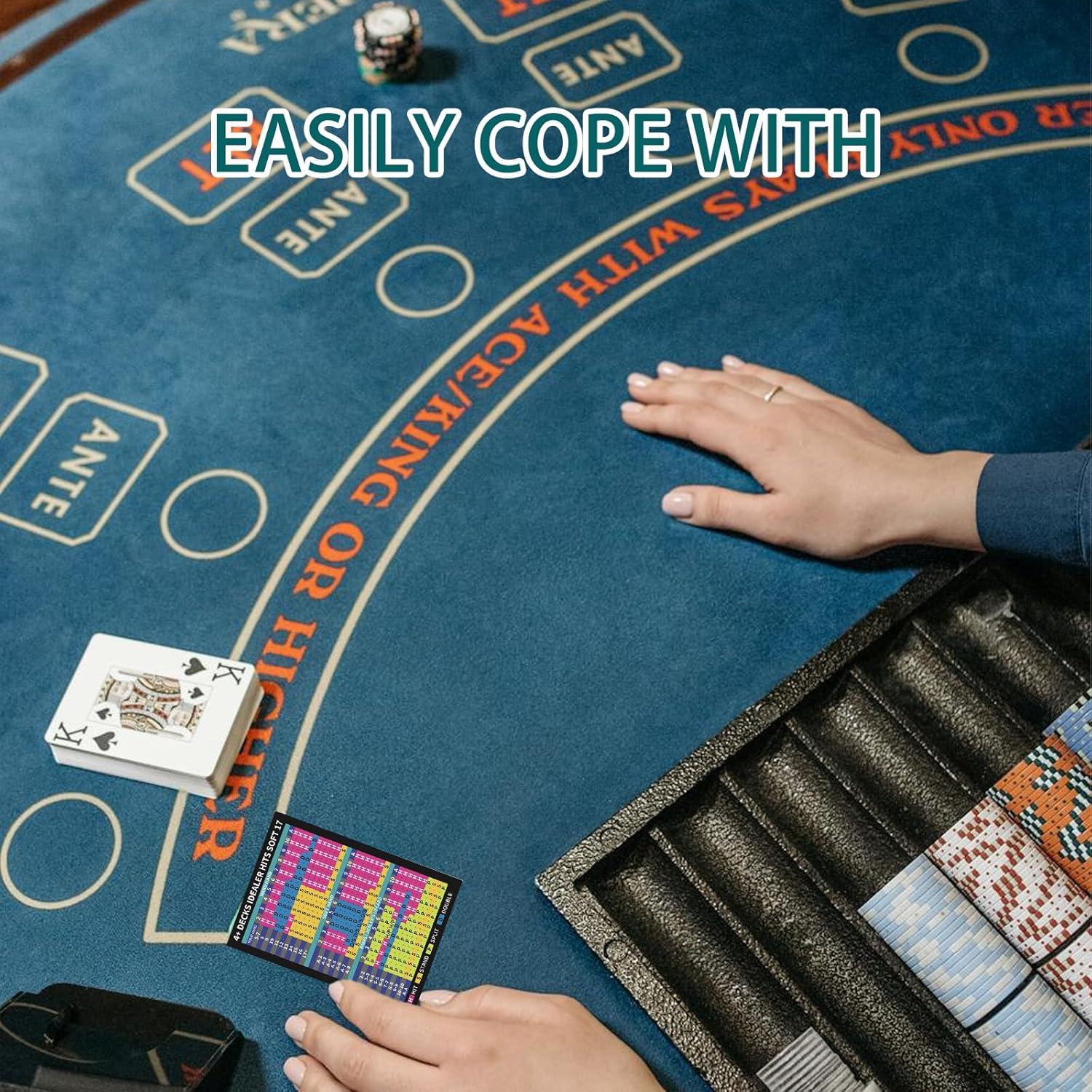 Tarjeta de Estrategia de Blackjack HuanRanYo - Acero Inoxidable