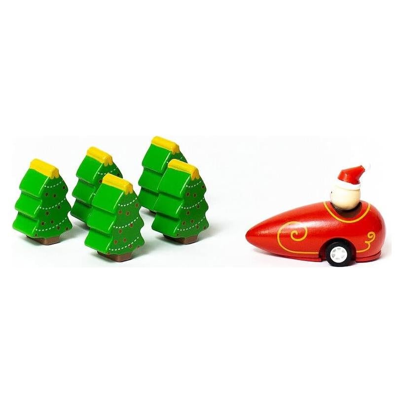 Juego de Bolos de Madera Jack Rabbit 6 Piezas Navidad