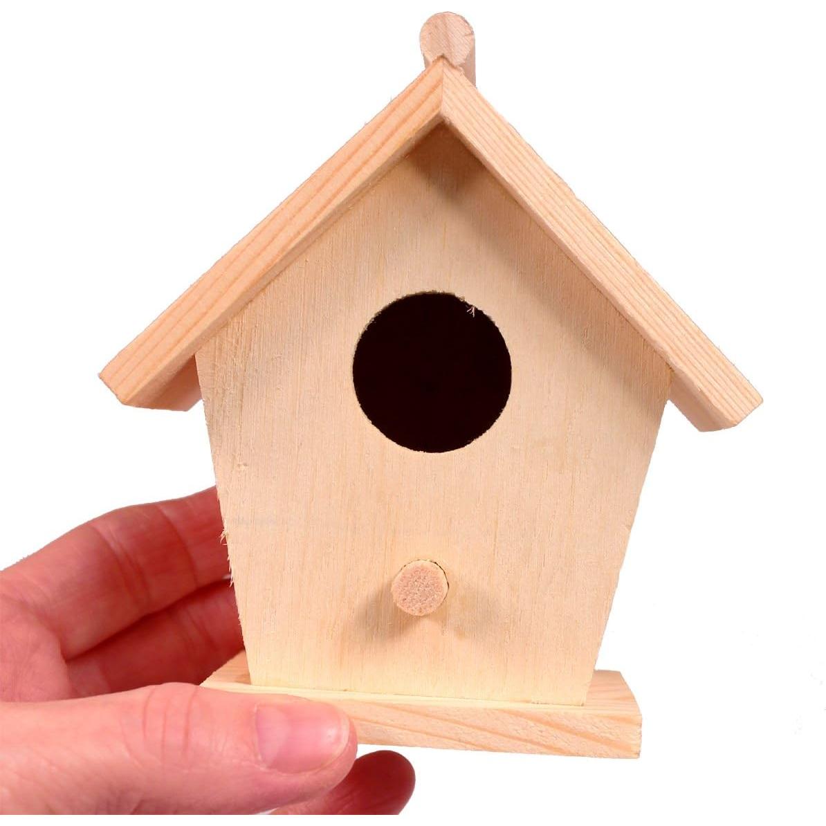 Set de 4 Casas de Pájaros Mini Creative Hobbies 10 cm Madera