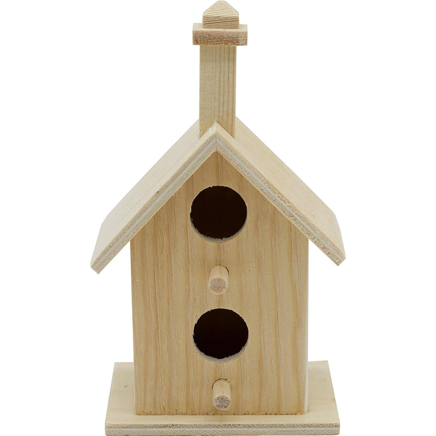 Set de 4 Casas de Pájaros Mini Creative Hobbies 10 cm Madera