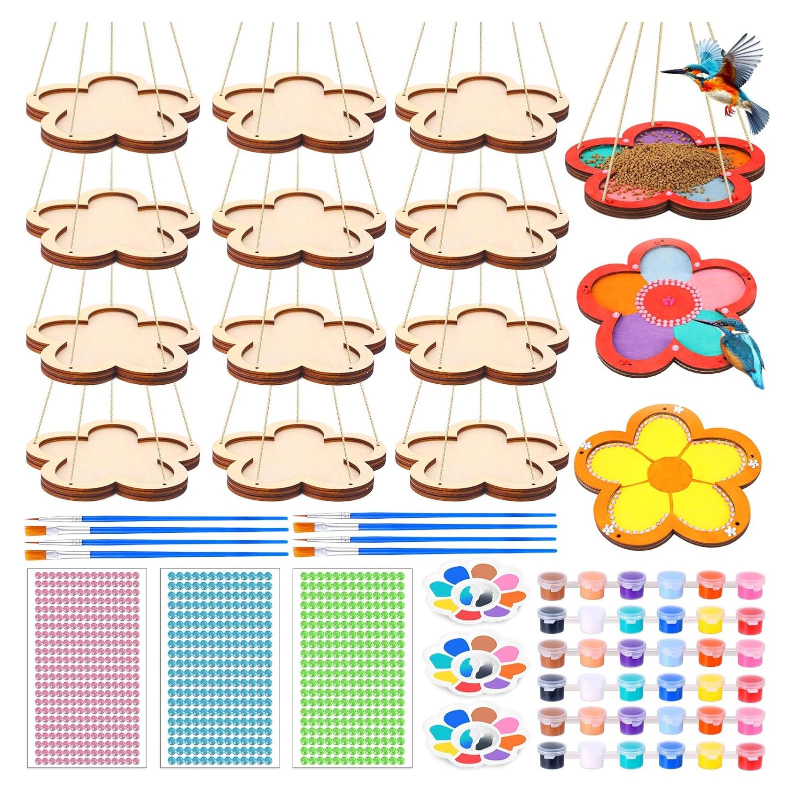 Kit de Manualidades para Niños Czlotyh - 12 Comederos de Aves DIY