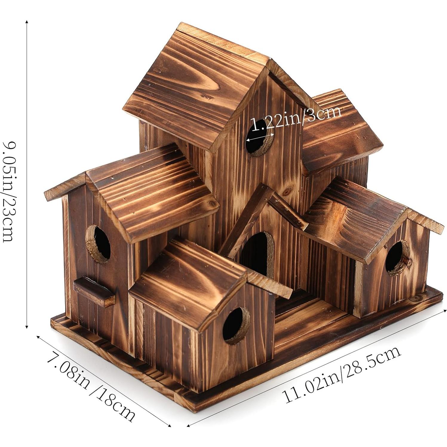 Casa de Aves de Madera YYYUAN para Jardín - 6 Habitaciones