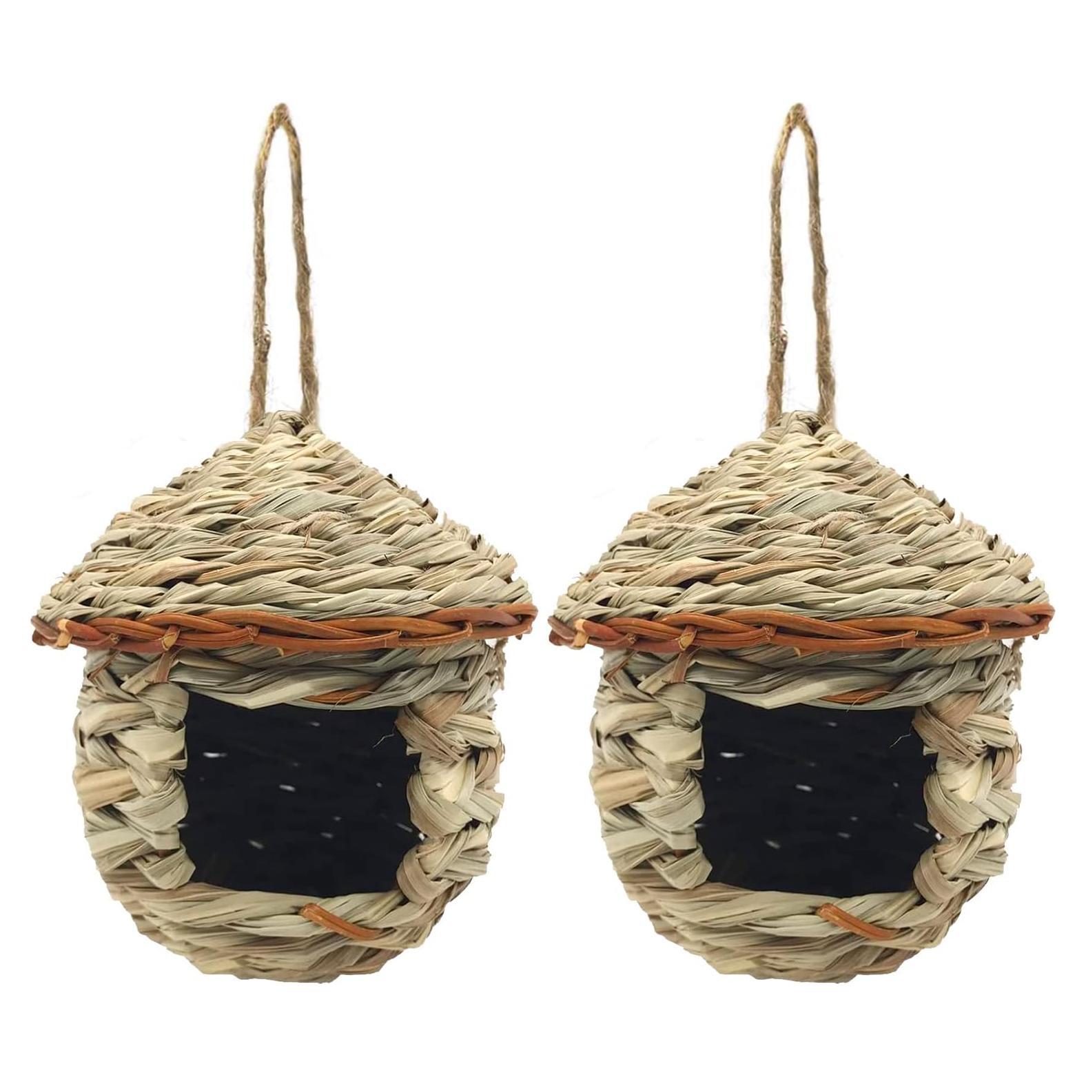 Casa de Colibrí Gute - Refugio Natural Tejido a Mano - Set de 2