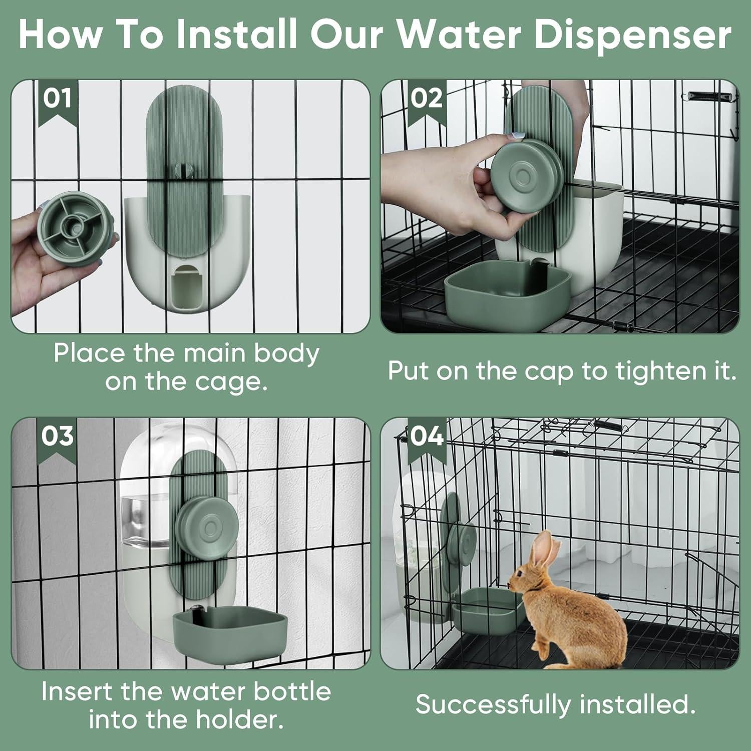 Dispensador Automático de Agua Colgante Borunhe 800ml Verde