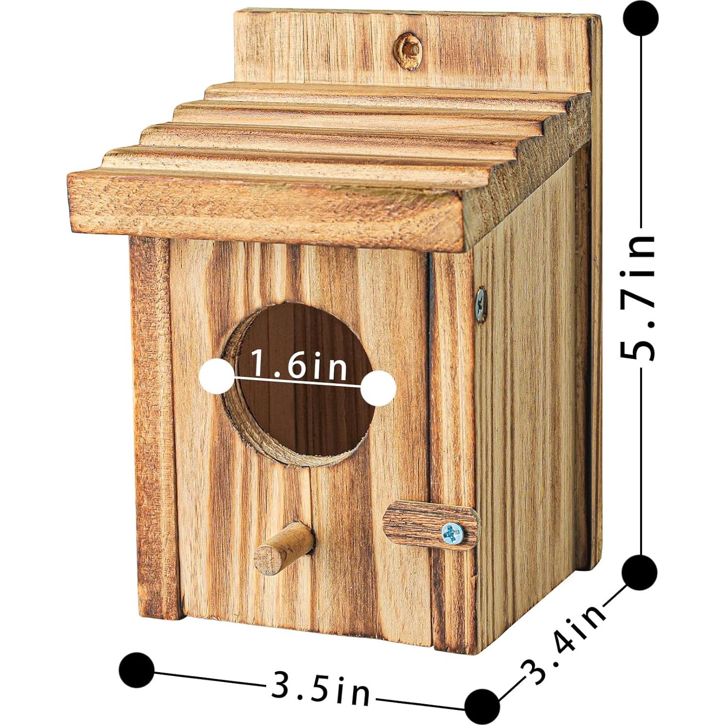 Casa de Colibrí NATUREYLWL de Madera para Aves Pequeñas