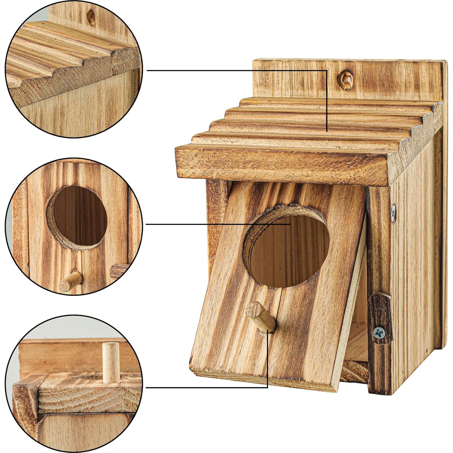 Casa de Colibrí NATUREYLWL de Madera para Aves Pequeñas