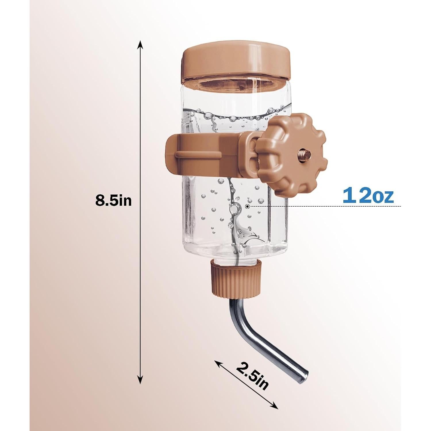 Botella de Agua Sin Goteo LOS ANDES 355ml Naranja para Pequeños Animales